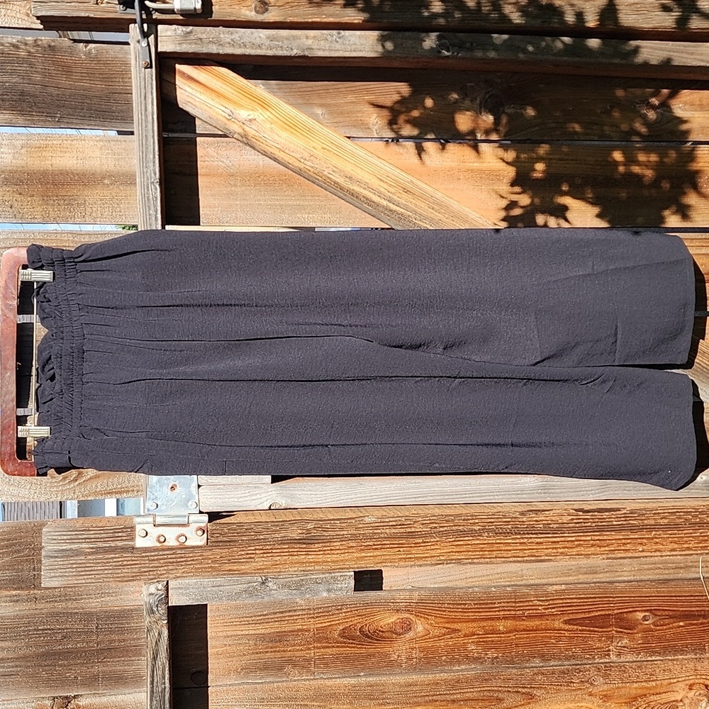 New Black Wide Leg Pants, NWT, Sz. Medium - Picture 5 of 10